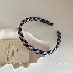 Classic Plaid Bowknot Head Band for Girls Cute Sweet Fashion Hair Band for Women Ladies Hair Accessories in Stock Decoratives