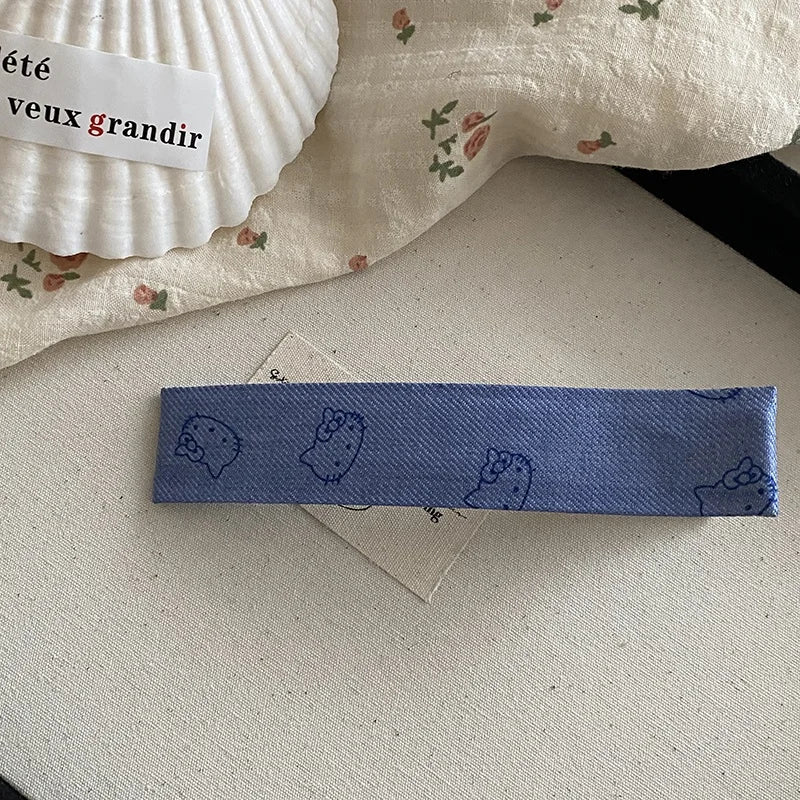 Blue Bowknot Barrette Cute Kitty Cat Hair Clips for Women Girls Elegant Sweet Fashion Hair Accessories Casual Hairwear Wholesale