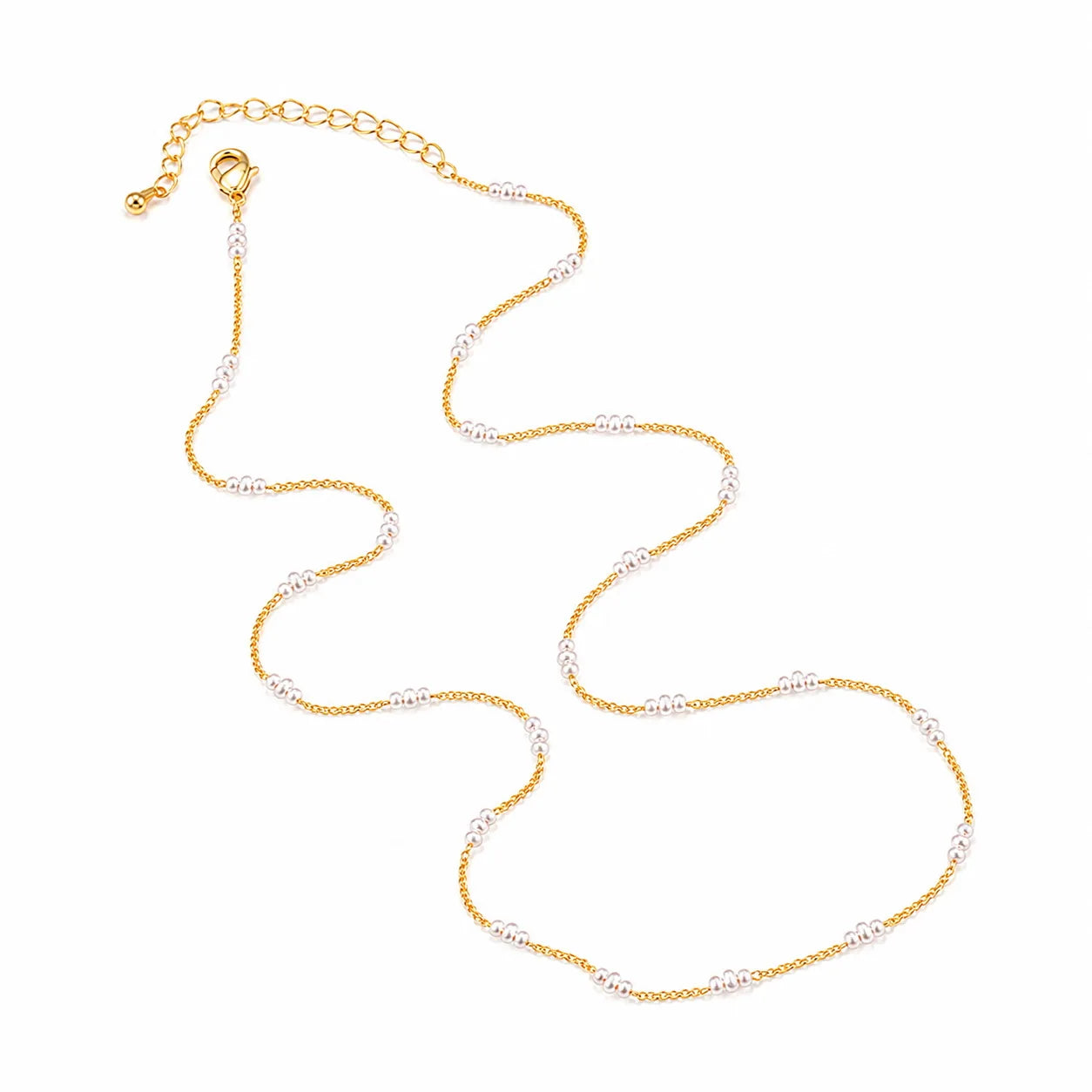 Fashion 18K Gold Plated Pendent Simple Minimalistic Necklaces for Girls Sweet Jewelry for Women Ladies Wholesale China Factory