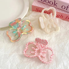 Hot Sale Fashion Sweet Acetate Hair Claw Clips for Girls Bowknot Kitty Colorful Haarspange for Women Ladies Hair Accessories