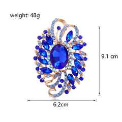 Fashion Rhinestone Glitter Sparking Dainty Brooches for Girls Glamorous Vintage Pins Jewelry for Women Ladies Accessories