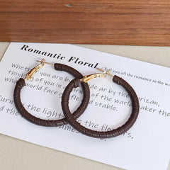 Fashion Leopard Print Simple Classic Hoop Earrings for Girls Trendy Stylish Jewelry for Women Lady Accessories Chinese Supplier