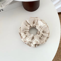 Hot Sale Imitation Pearl Flower Large Scrunchies Fashion Elegant Multibulk Direct Sale in Stock Hair Ties for Women Daily Office
