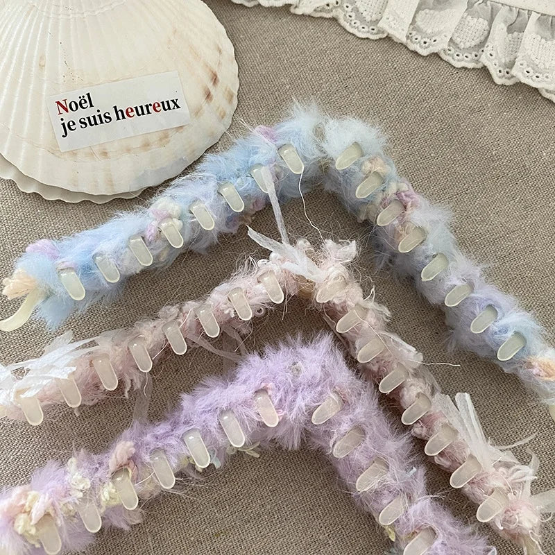 Women Winter Autumn Fluffy Hot Sale Banana Clips Fashion Sweet Trendy Elegant Wholesale in Stock Hair Clips Accessory for Daily