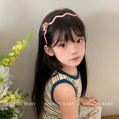 Girly Aesthetic Pink Solid Color Acrylic Slim Headbands 12cm Lightweight High Quality Fashion Cute Beauty Wholesale Stock