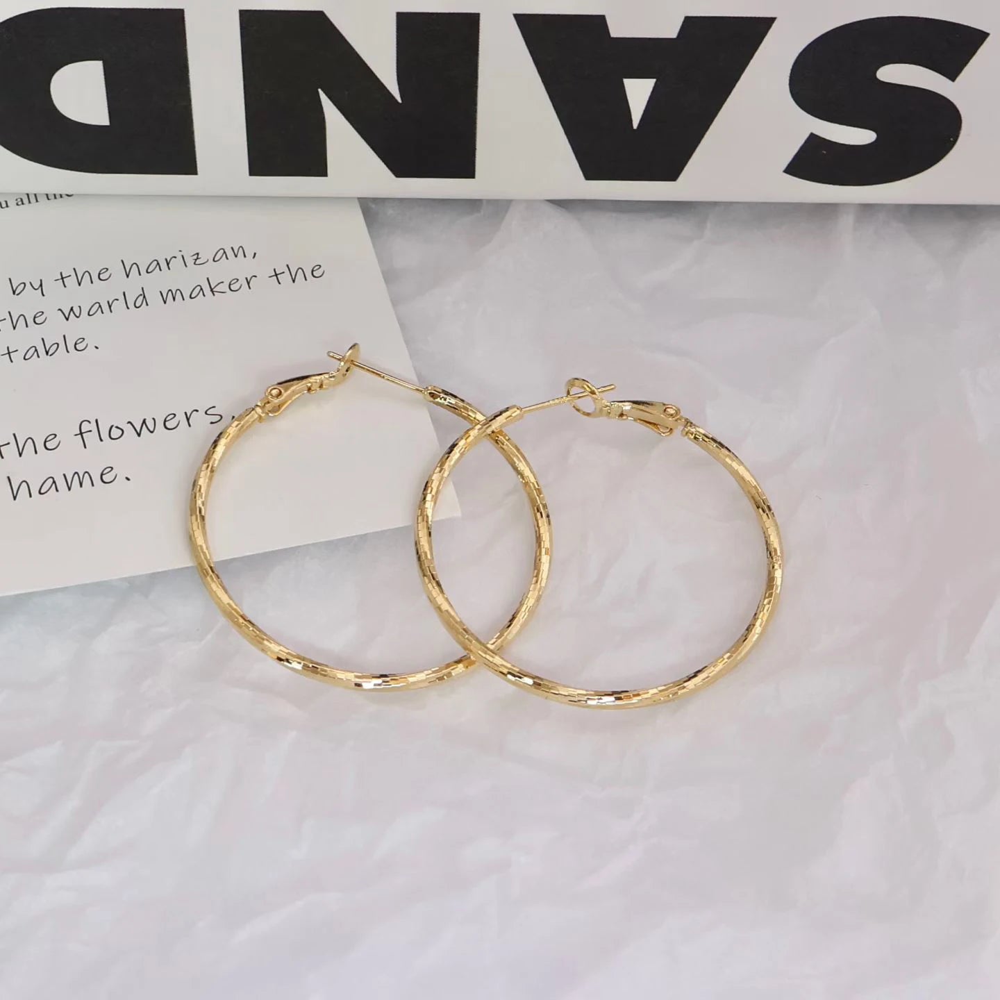 Women Simple Hot Sale Large Hoop Earring Fashion Elegant Dainty Trendy Latest Affordable Bulk Jewelry Accessories for Holiday