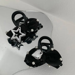 Hot Selling Black Small Star Heart Decorative Hair Claw Clips Trendy Graceful Customized in Stock Hairpins Accessories for Women