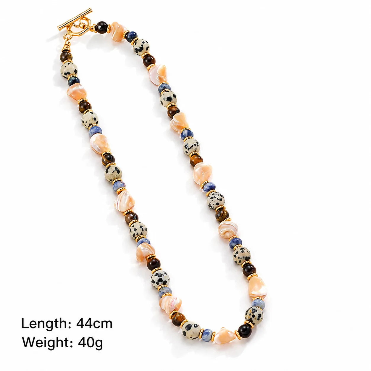 Fashion Shell Tiger Eye Stone Beads Necklaces for Unisex Men Simple Jewelry for Women Ladies Wholesale China Factory Bulk