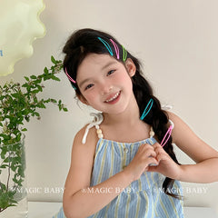 Simple Minimalistic Solid Candy Color Hair Clips for Baby Girls Cute Sweet Kawaii Snap Clips for Kids Children Hair Accessories