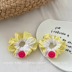 Girly Aesthetic Color Blocked Thick Thin Hair Scrunchies Fashion Sweet Lovely in Stock Hair Ties Accessories for Children Daily