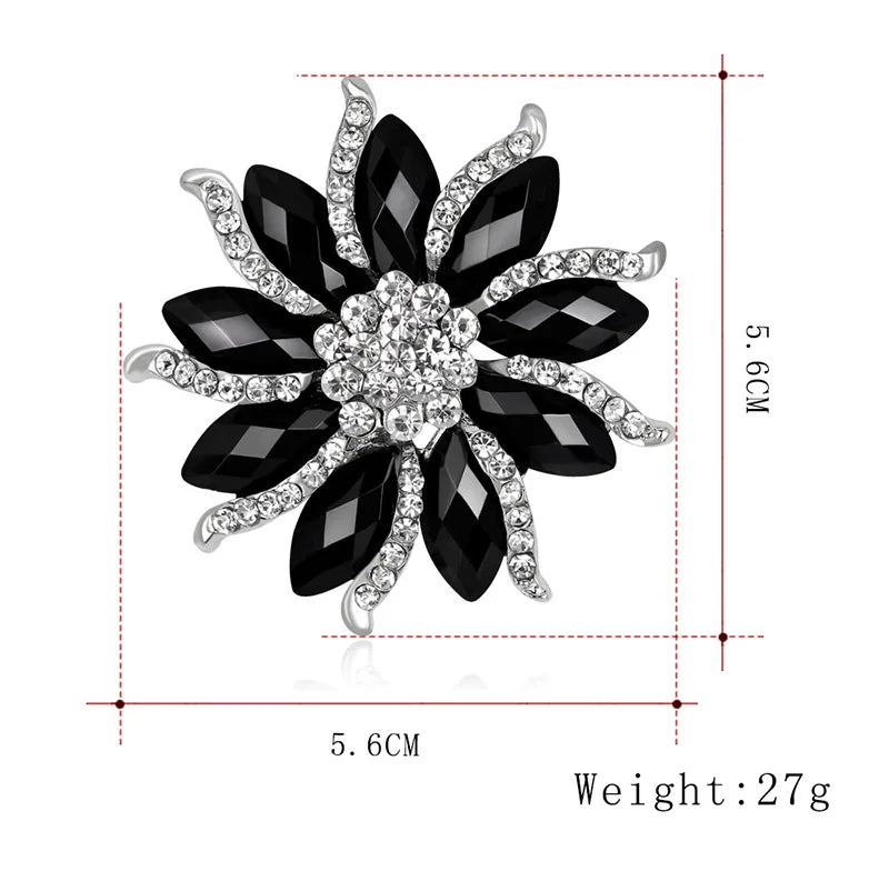 Fashion Glitter Rhinestone Sparking Brooches for Girls Elegant Sweet Pins Jewelry for Women Ladies Accessories Wholesale Sweet