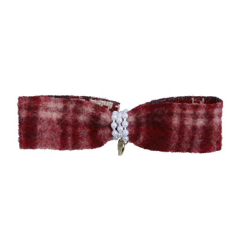 Fashion Plaid Trendy Bowknot Hair Clips for Girls Sweet Cute Classic Barrettes for Women Lady Hair Accessories in Stock Vintage