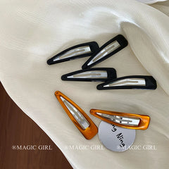 2025 Hot Sale Classic Simple Vintage Hair Snap Clips Solid Color Alloy Hair Accessories for Women and Girls for Parties