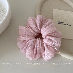 Summer Brand New Solid Color Elegant Scrunchies for Girls Fabric Minimalistic Cute Fashionable Hair Ties Women Hair Accessories