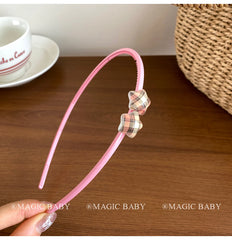 Fashion Sweet Cute Plaid Star Head Bands for Baby Girls Trendy Stylish Hair Bands for Kids Children Hair Accessories in Stock