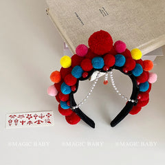 Chinese Vintage Peking Opera Head Bands for Baby Girls Elegant Graceful Fashion Hair Band for Kids Children Hair Accessories