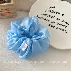 Fashion Solid Color Lustrous Scrunchies for Baby Girls Cute Sweet Elegant Graceful Hair Ties for Kids Children Hair Accessories