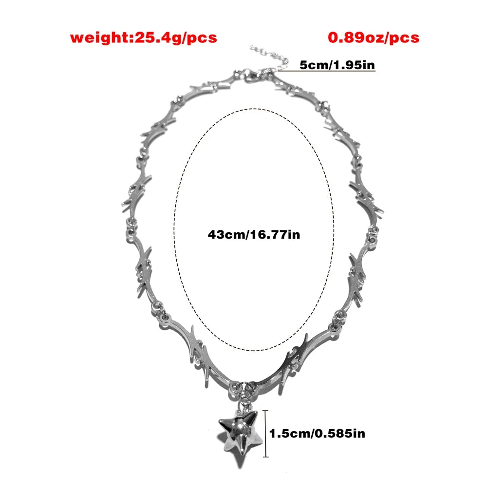 Fashion Hip Hop Thunder Spicy Punk Necklaces for Girls Trendy Stylish Charms Jewelry for Women Ladies Accessories Wholesale
