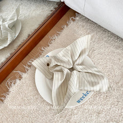 Classic Stripe Solid Color Scrunchies for Girls Simple Elegant Minimalistic Hair Ties Women Ladies' Fashion Accessories Sweet