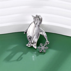 Fashion Snow Flake Birds Penguin Brooches for Girls Glitter Sparking Elegant Pins Jewelry for Women Ladies Accessories Wholesale