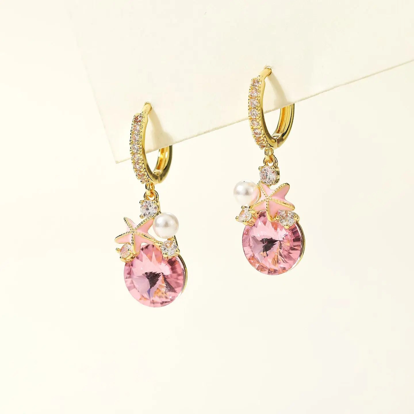 Sweet Solid Color Glitter Rhinestone Drop Earrings for Girls Elegant Cute Fashion Jewelry for Women Ladies Accessories Chic