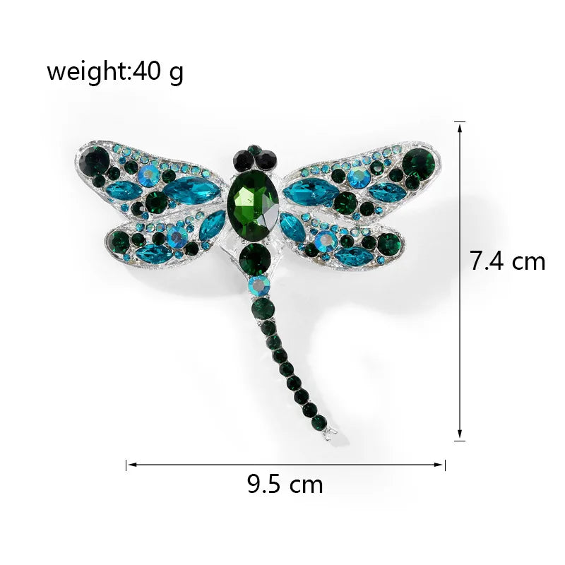 Fashion Sweet Rhinestone Elegant Brooches for Girls Animals Dragonfly Pins Jewelry for Women Ladies Accessories Wholesale
