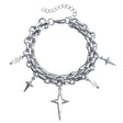 steel color bracelet