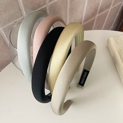 Solid Color Fashion Wide Lustrous Head Bands for Girls Chic Elegant Trendy Hair Band for Women Ladies Hair Accessories Graceful