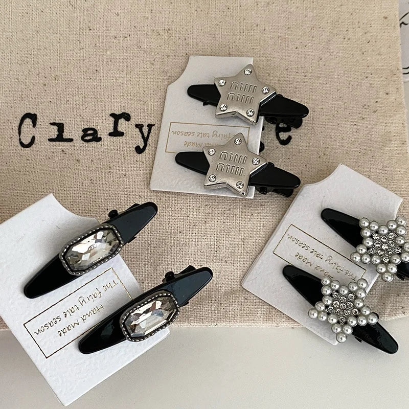 Fashion Glitter Star Classic Hair Clips for Girls Trendy Stylish Alligators for Women Ladies Hair Accessories Female in Stock