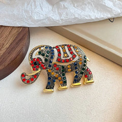 Fashion Copper Crystal Rhinestone Animals Elegant Brooches for Girls 18K Gold Plated Jewelry for Women Ladies Wholesale Bulk