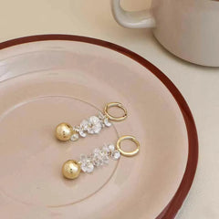 Ladies Heart Imitation Pearl Tassel Decorative Drop Earring Luxurious Glamorous Fashion Elegant Bulk Causal Jewelry Accessories