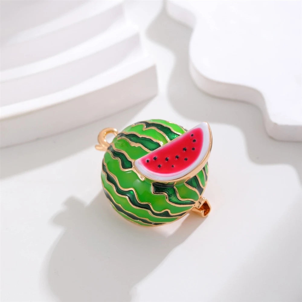 Fashion Sweet Fruits Watermelon Brooches for Girls New Design Glamorous Pins Jewelry for Women Ladies Accessories Wholesale
