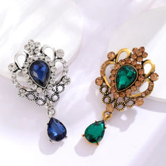 Fashion Vintage Rhinestone Glitter Sparking Brooches for Girls Elegant Retro Pins Jewelry for Women Ladies Accessories Wholesale