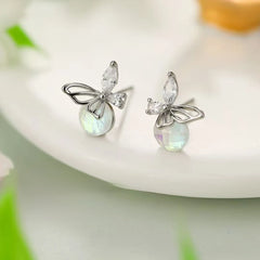 Women New Design Flower Shape Butterfly Heart Decorative Mini Stud Earring Fashion Elegant Simple Bulk Daily Jewelry Accessory