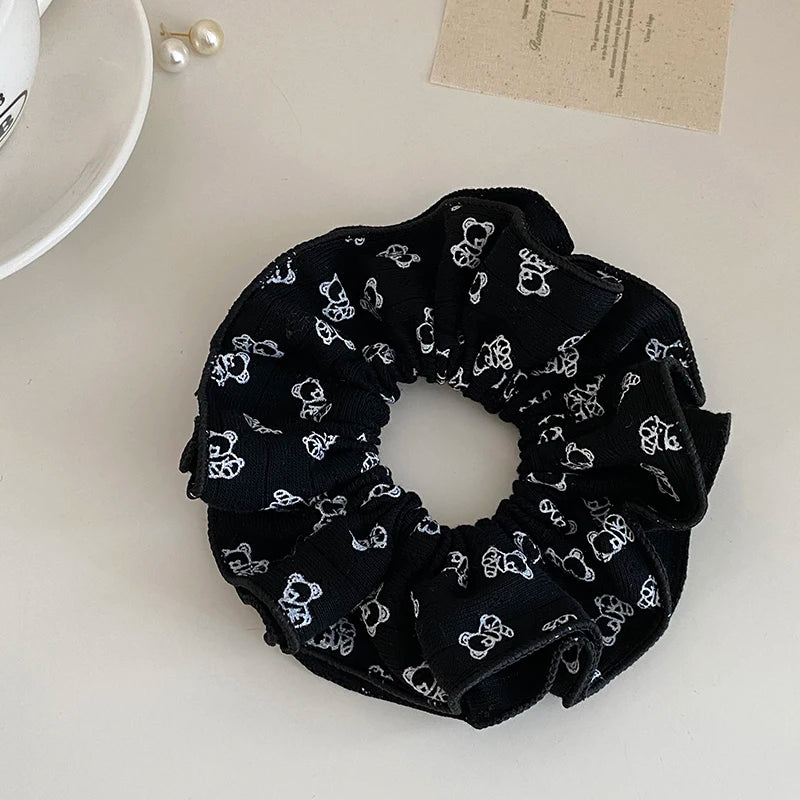 Fashion Cute Animals Solid Color Scrunchies for Girls Simple Elegant Graceful Hair Ties for Women Lady Hair Accessories in Stock