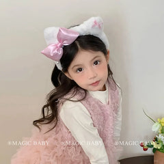 Fashion Animals Cat Bowknot Head Band for Baby Girls Cute Sweet Trendy Hair Band for Kids Children Hair Accessories in Stock