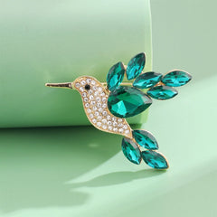 Fashion Bird Glitter Animals Stylish Brooches for Girls Trendy Rhinestone Pins Jewelry for Women Ladies Accessories Wholesale