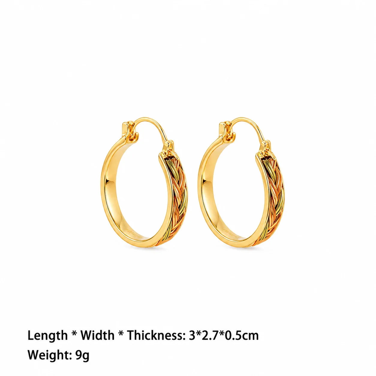 Fashion Simple 18K Gold Plated Colorful Copper Wire Hoop Earrings for Girls Classic Jewelry for Women Ladies Wholesale Bulk