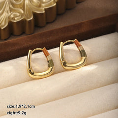 Fashion Simple Copper Minimalistic Hoop Earrings for Girls Trendy Jewelry for Women Ladies Wholesale China Manufacturer Bulk