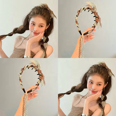 Hot Sale Women Red Green Ribbon Dots Comb Headband Fashion Elegant Wholesale in Stock Hairbands Accessories for Female Daily