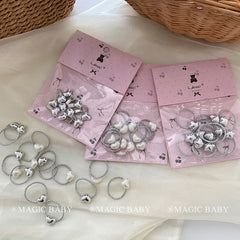 Girls Silver Heart Small Hair Ties Mini Alligator Clips Fashion Chic Simple in Stock Hair Accessories for Children Daily Causal