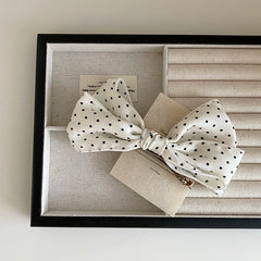 Classic Fashion Bowknot Polka Dot Hair Clips for Girls Cute Sweet Simple Barrettes for Women Ladies Hair Accessories in Stock