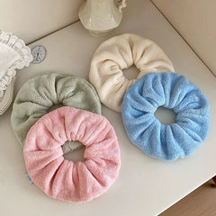 Fashion Solid Color Durable Large Scrunhchies for Girls Sweet Cute Hair Ties for Women Ladies Hair Accessories in Stock Chic