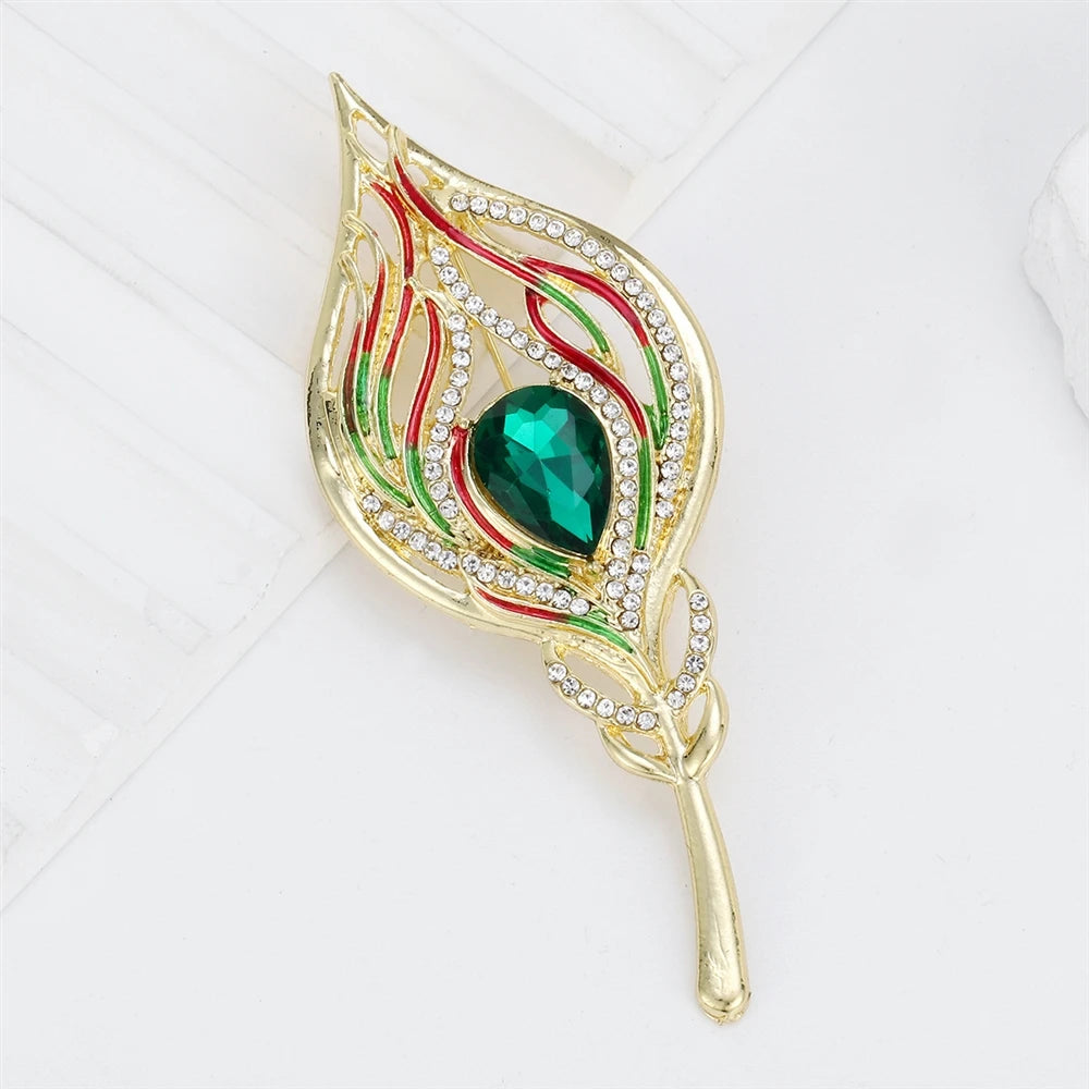Fashion Glitter Sparking Sweet Rhinestone Elegant Brooches for Girls Stylish Trendy Pins Jewelry for Women Ladies Accessories
