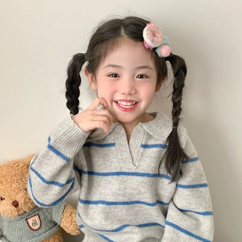 Fashion Sweet Cute Candy Doughnut Hair Clips for Baby Girls Kawaii Trendy Alligators for Children Kids Hair Accessories in Stock
