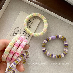 Fashion Simple High Elastic Scrunchies Cute Sweet Trendy Sporty Hair Ties for Baby Girls and Kids Children Hair Accessories