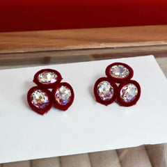Fashion Trendy Glitter Art Deco Stud Earrings for Girls Cute Elegant Stylish Jewelry for Women Ladies Accessories Wholesale