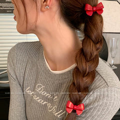 Brand New Simple Bowknot Solid Color Scunchies for Girls Fashion Sweet Hair Ties for Women Ladies Hair Accessories High Elastic