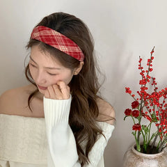 Fashion Trendy Plaid Classic Simple Head Band for Girls Sweet Cute Hair Band for Women Ladies Hair Accessories in Stock Chic