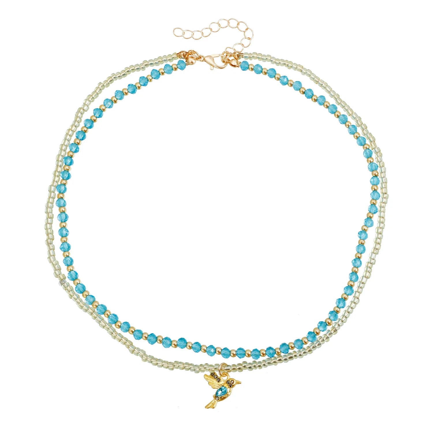 Fashion Bird Animals Sweet Elegant Necklaces for Girls Trendy Stylish Beads Jewellry Suits for Women Ladies Female Accessories